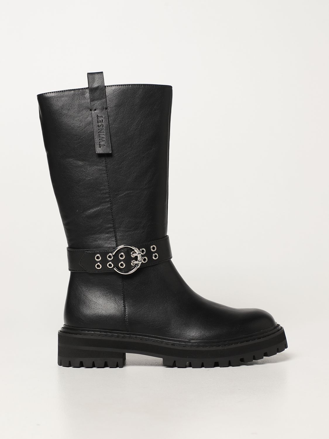TWINSET: Twin-set boots in synthetic leather - Black | Twinset boots ...