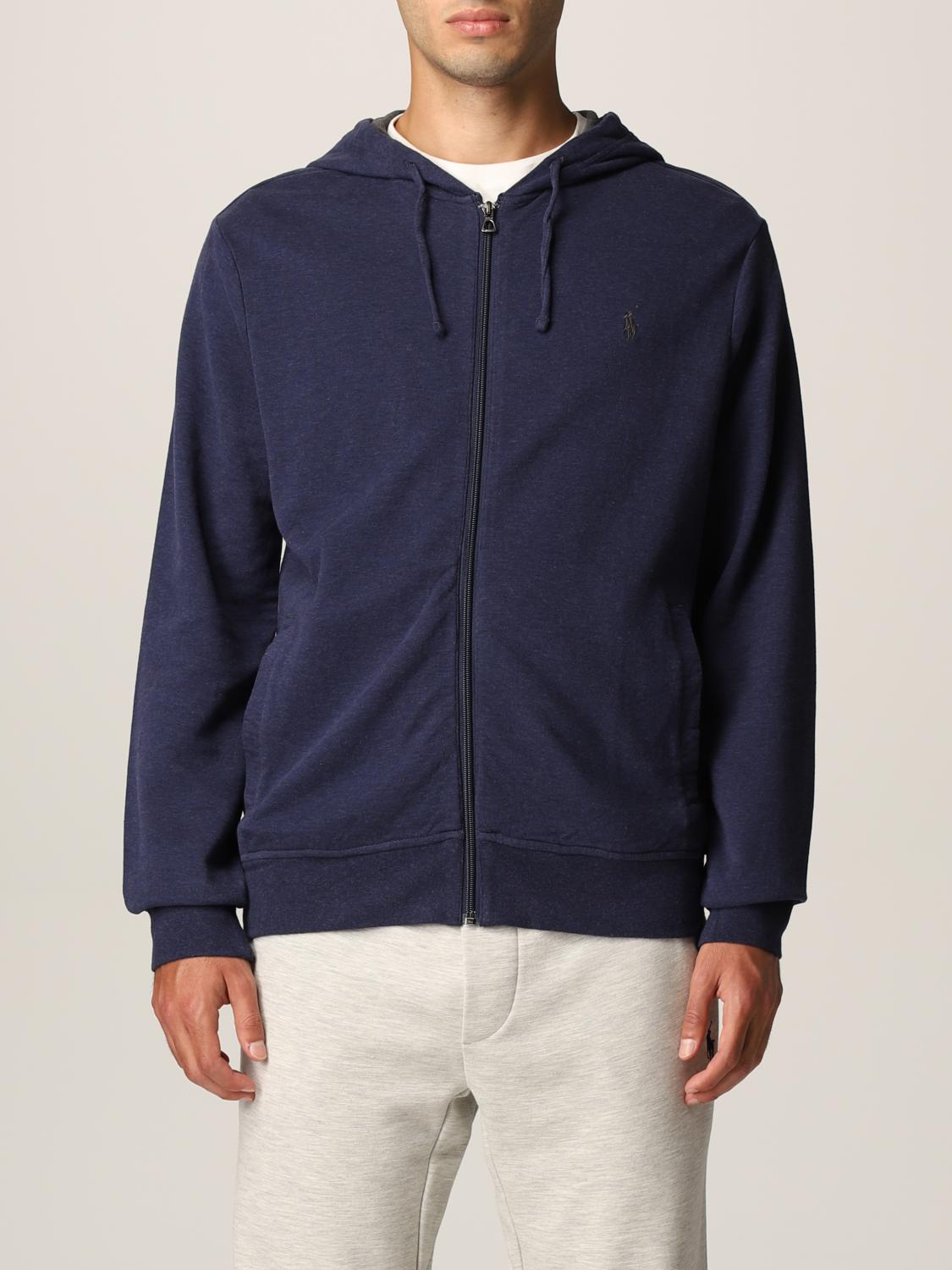 ralph lauren navy zip hoodie