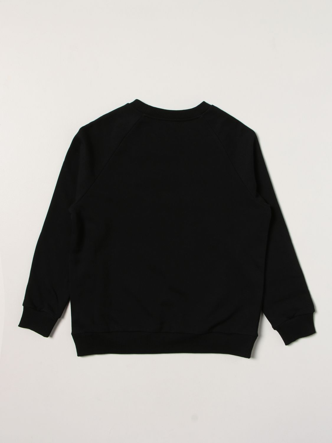 Sweater Balmain: Balmain cotton sweatshirt with rhinestone logo black 2