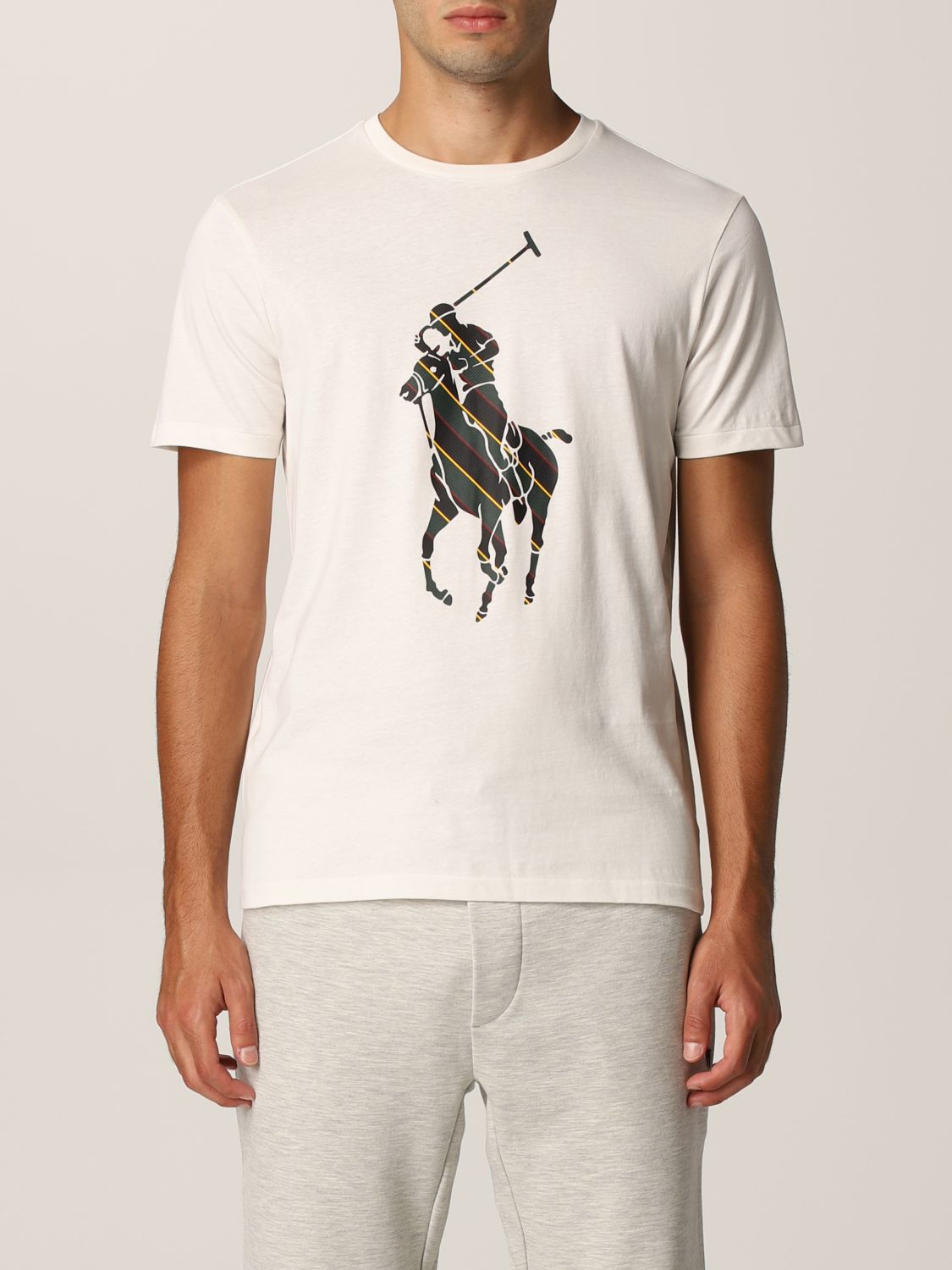 Hindre Samarbejdsvillig Ret POLO RALPH LAUREN: cotton t-shirt with pony - White | Polo Ralph Lauren t- shirt 710853276 online on GIGLIO.COM