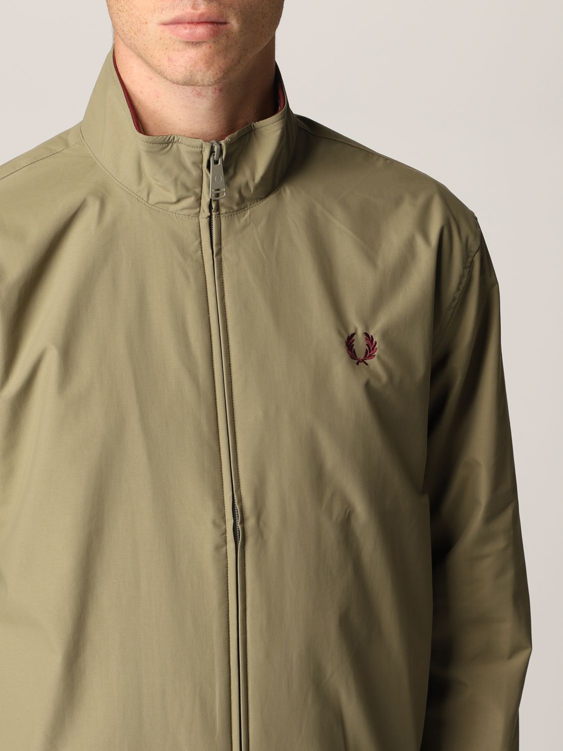 FRED PERRY: jacket in twill | Jacket Perry Men Sand | Jacket Fred Perry J2660 GIGLIO.COM