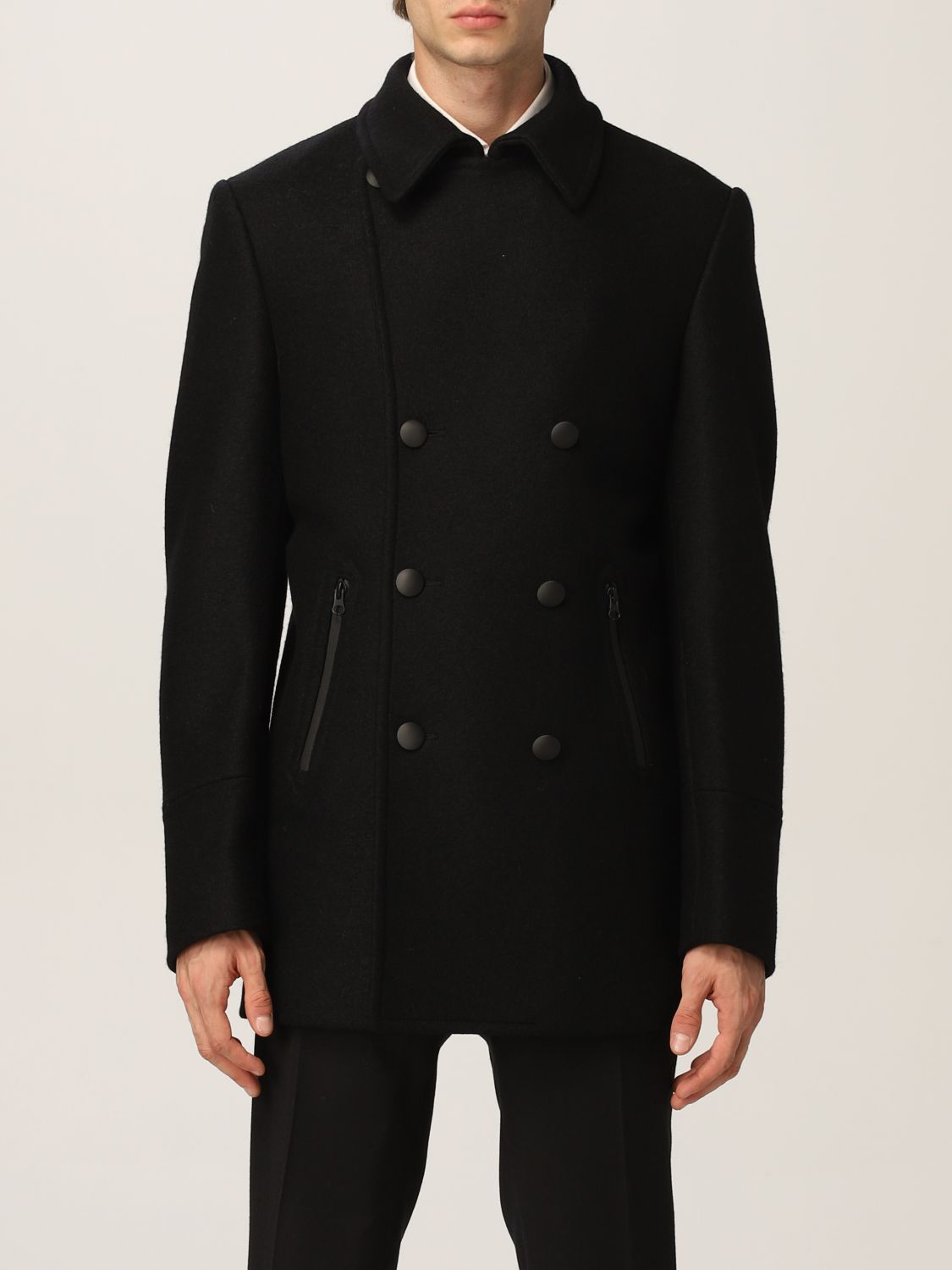 CLAUDIO TONELLO: coat for men - Black | Claudio Tonello coat ...