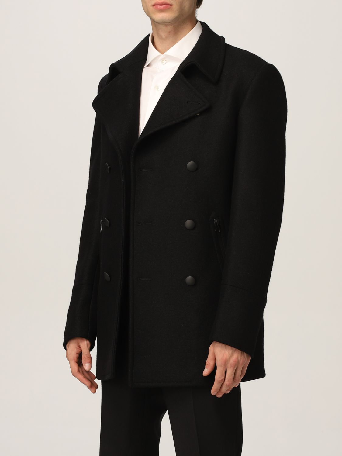 CLAUDIO TONELLO: coat for men - Black | Claudio Tonello coat ...