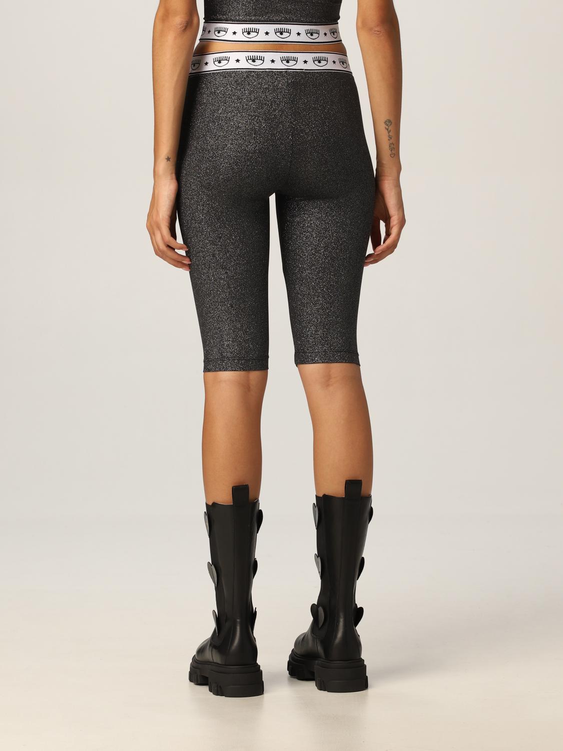 CHIARA FERRAGNI: Leggings corti - Nero | Pantaloncino Chiara Ferragni  CBD190 J0017 GIGLIO.COM