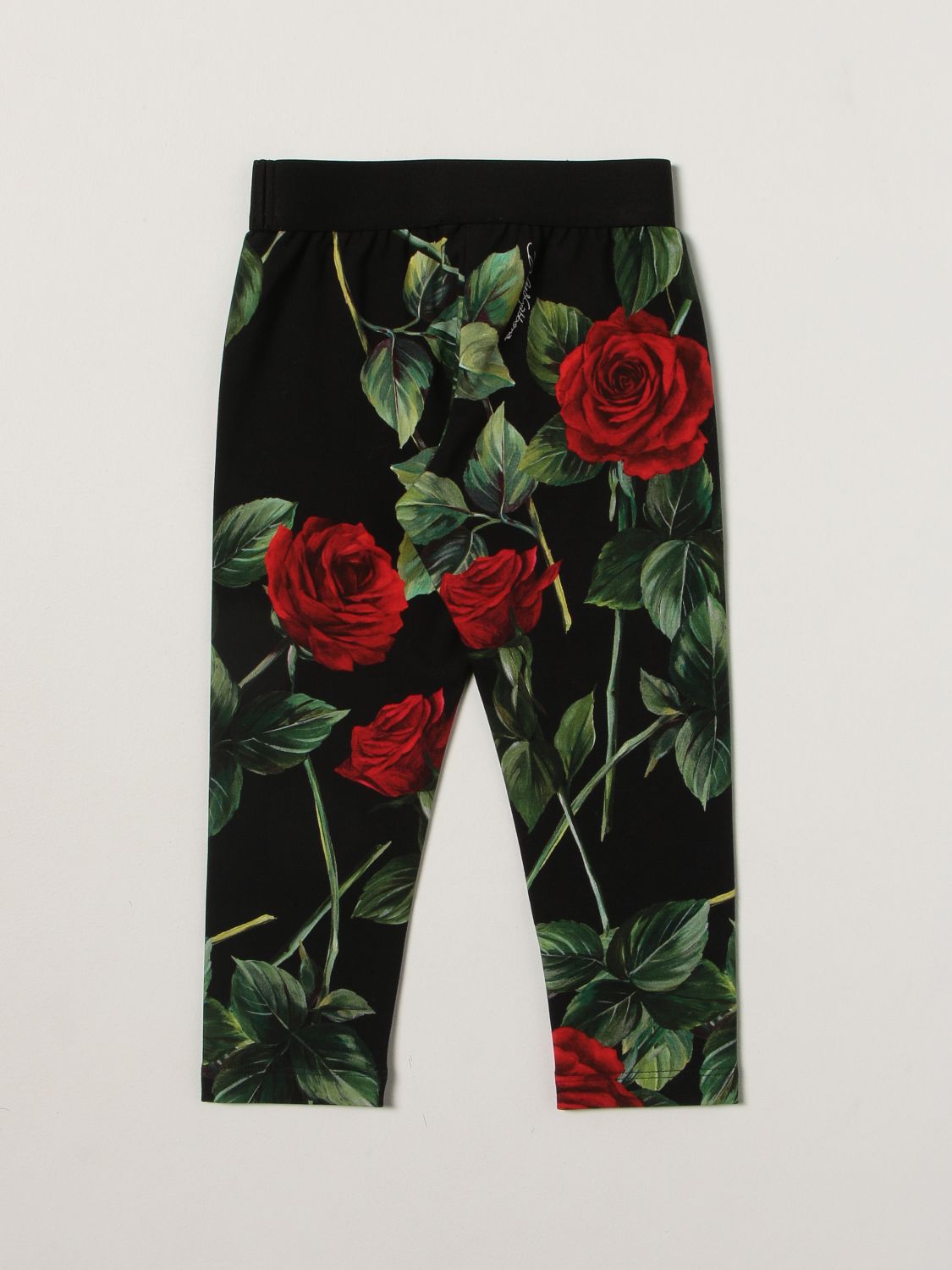 Pants Dolce & Gabbana: Dolce & Gabbana rose patterned leggings pink 2