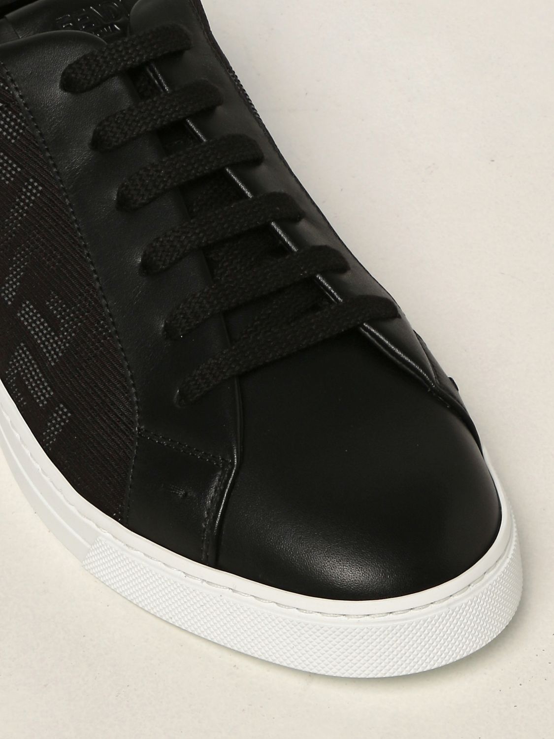 Sneakers Fendi: Sneakers Fendi in nylon FF e pelle nero 4