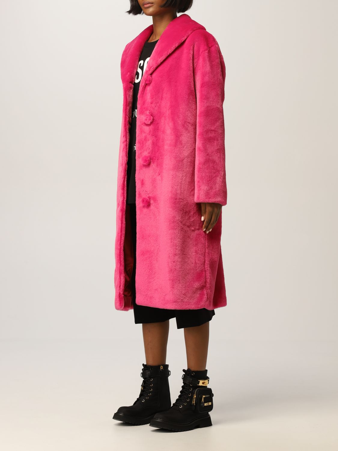 MOSCHINO COUTURE: coat in synthetic fur | Fur Coats Moschino 