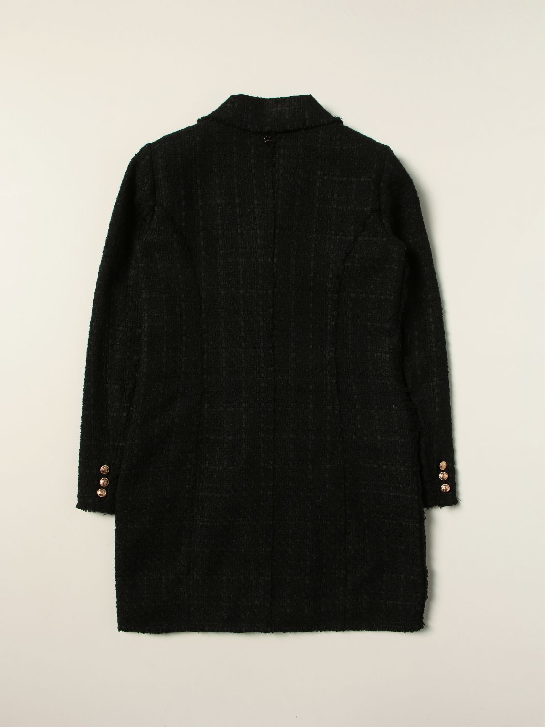 Coat Twinset: Twin-set coat in bouclé viscose blend black 2
