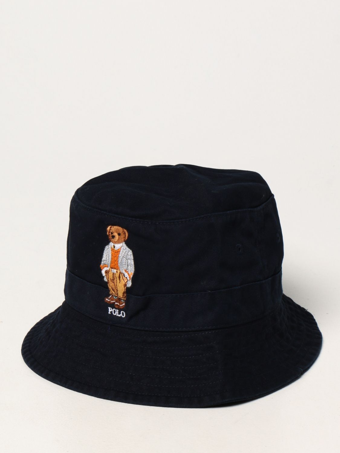 POLO LAUREN: bucket hat - Navy Polo Ralph Lauren hat 710852038 on GIGLIO.COM