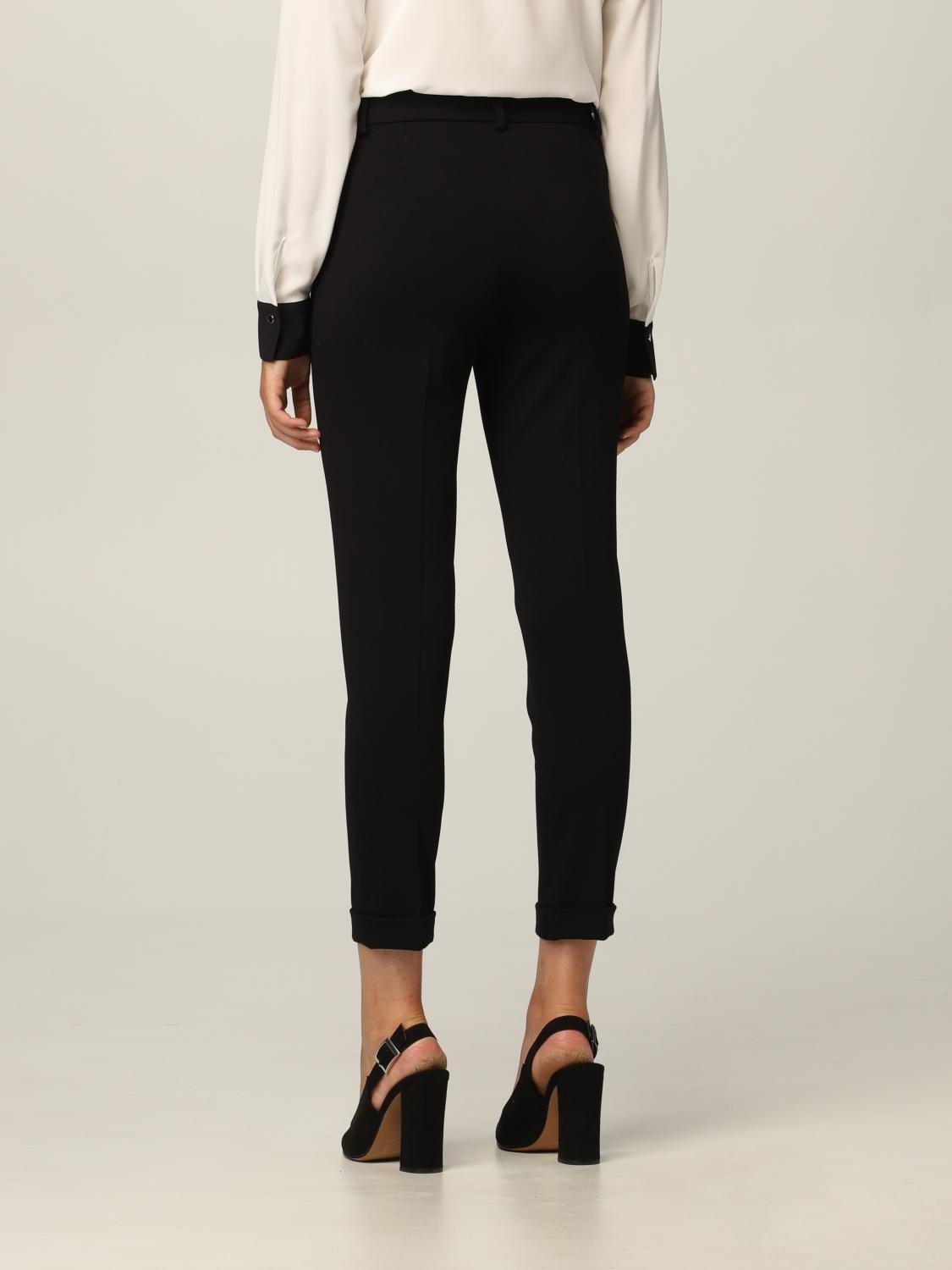 LIU JO: Pantalone slim - Nero | Pantalone Liu Jo WF1131J1655 GIGLIO.COM