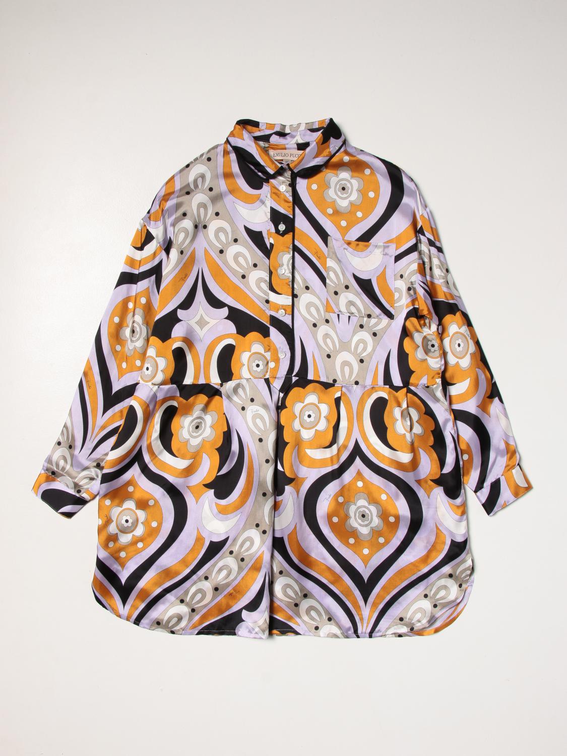 Emilio Pucci Outlet: Abito in viscosa a fantasia - Fantasia | Abito Emilio  Pucci 9P1130 S0016 GIGLIO.COM