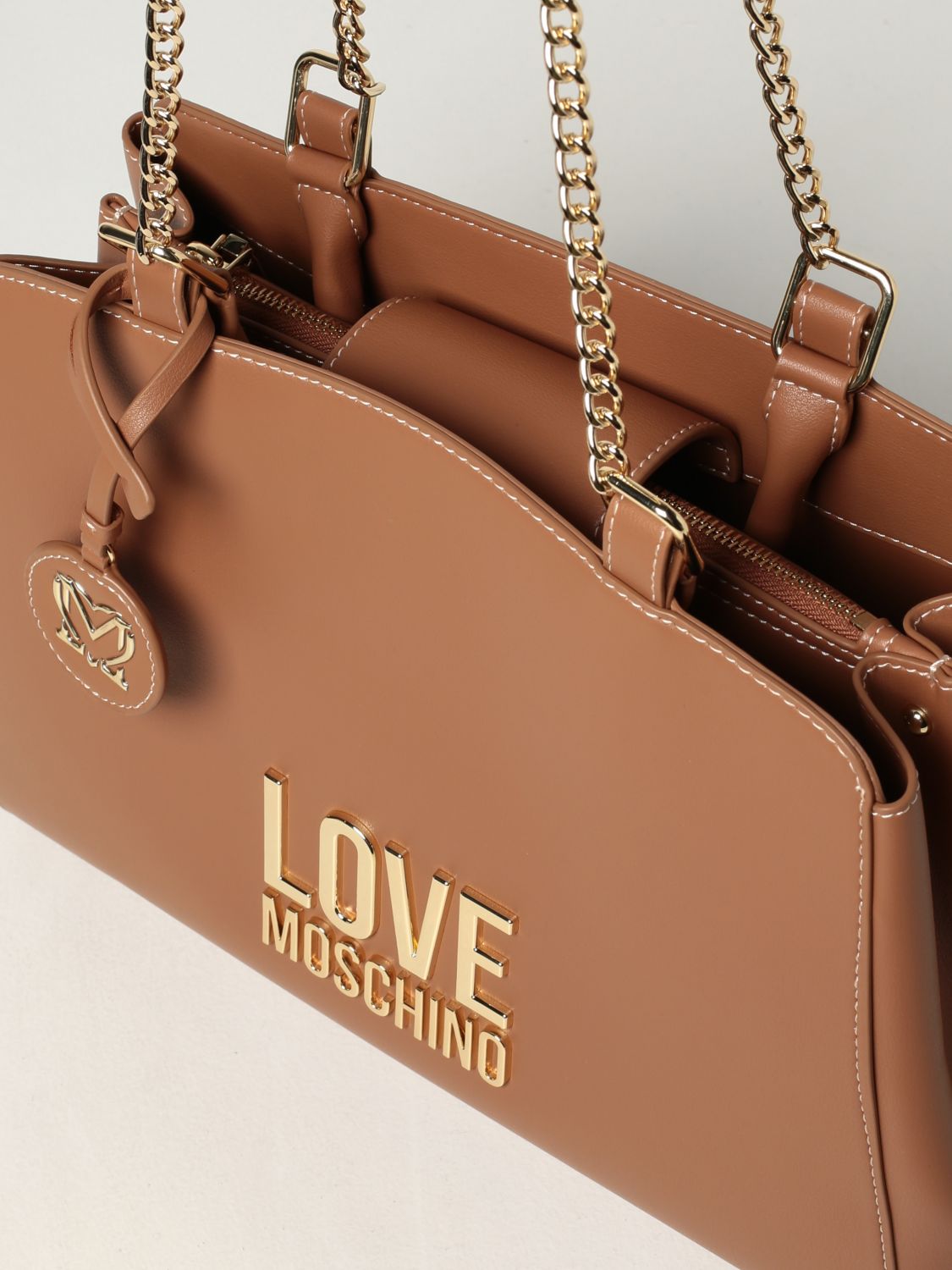 Сумка-тоут Love Moschino: Наплечная сумка Женское Love Moschino желто-коричневый 3