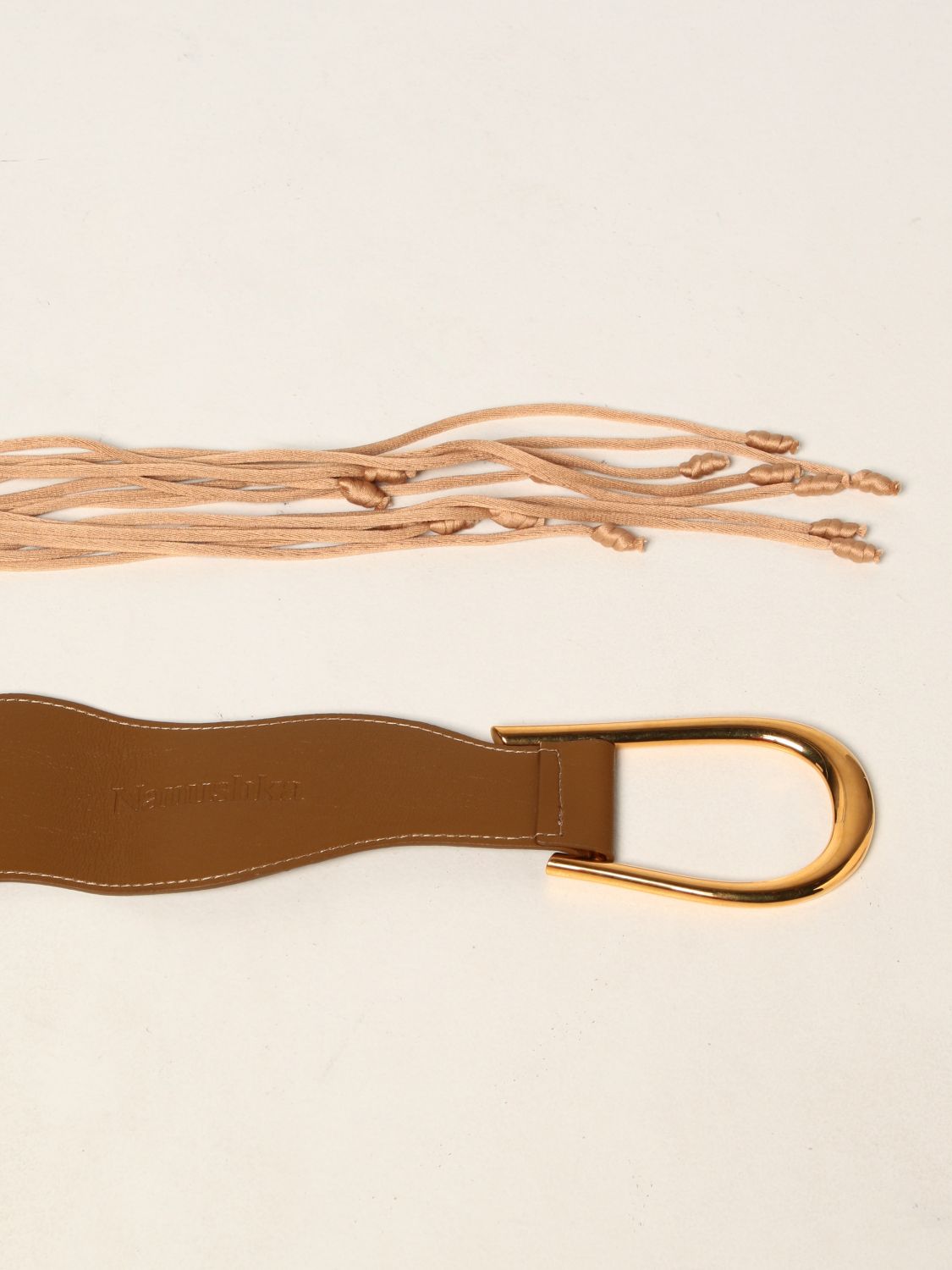 Belt Nanushka: Nanushka belt in synthetic leather brown 2