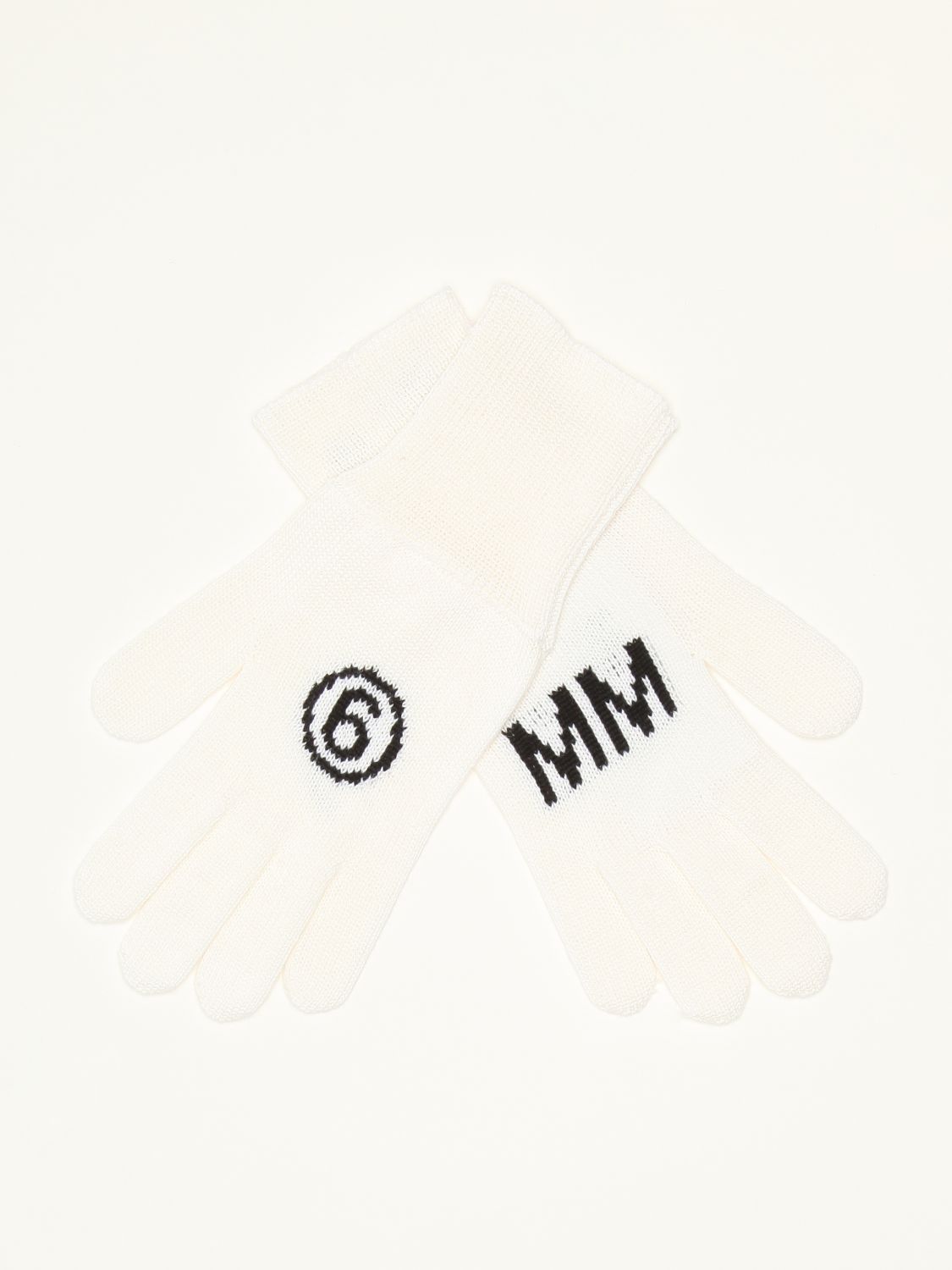 Gloves Mm6 Maison Margiela: Mm6 Maison Margiela gloves with logo white 1
