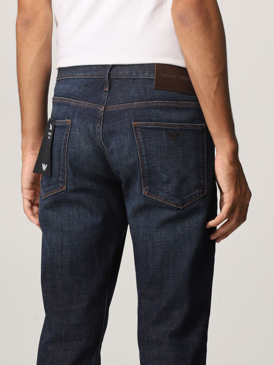 Emporio Armani jeans in washed denim with logo