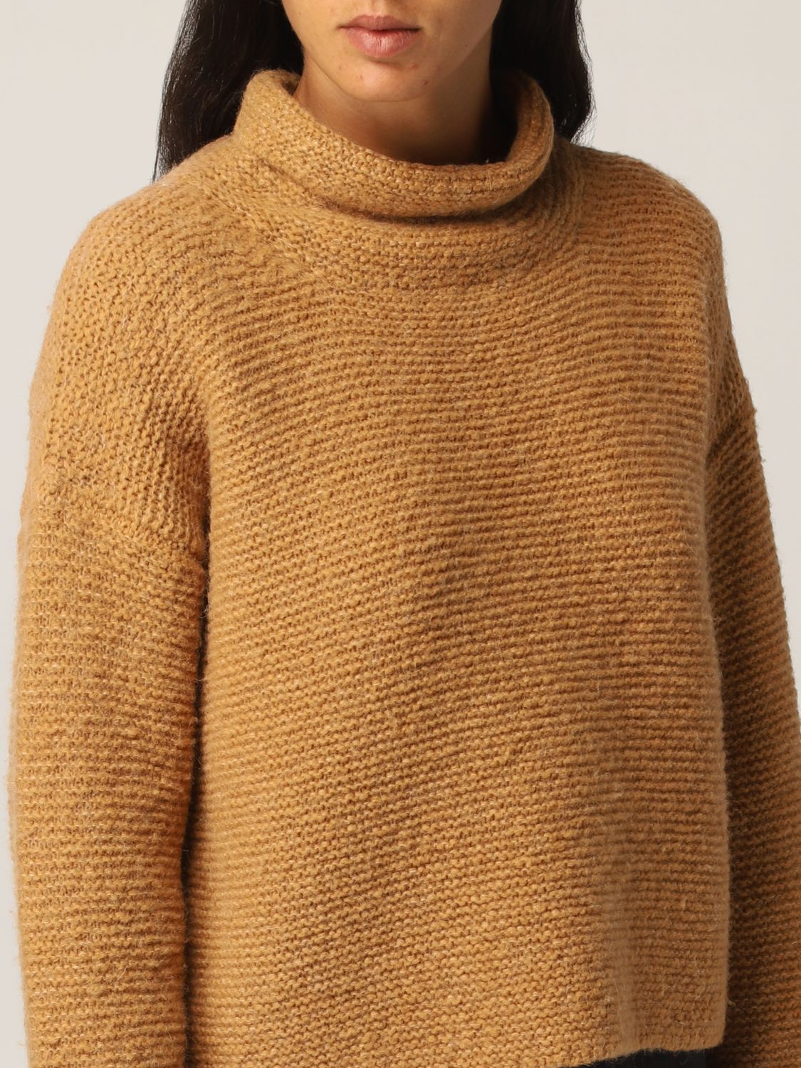 Maglia Fabiana Filippi: Pullover Fabiana Filippi in misto lana vergine ocra 5