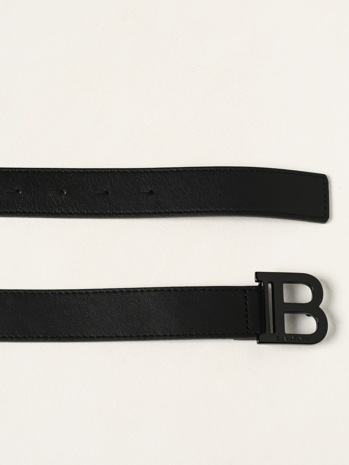 Belt Balmain: Balmain leather belt black 2