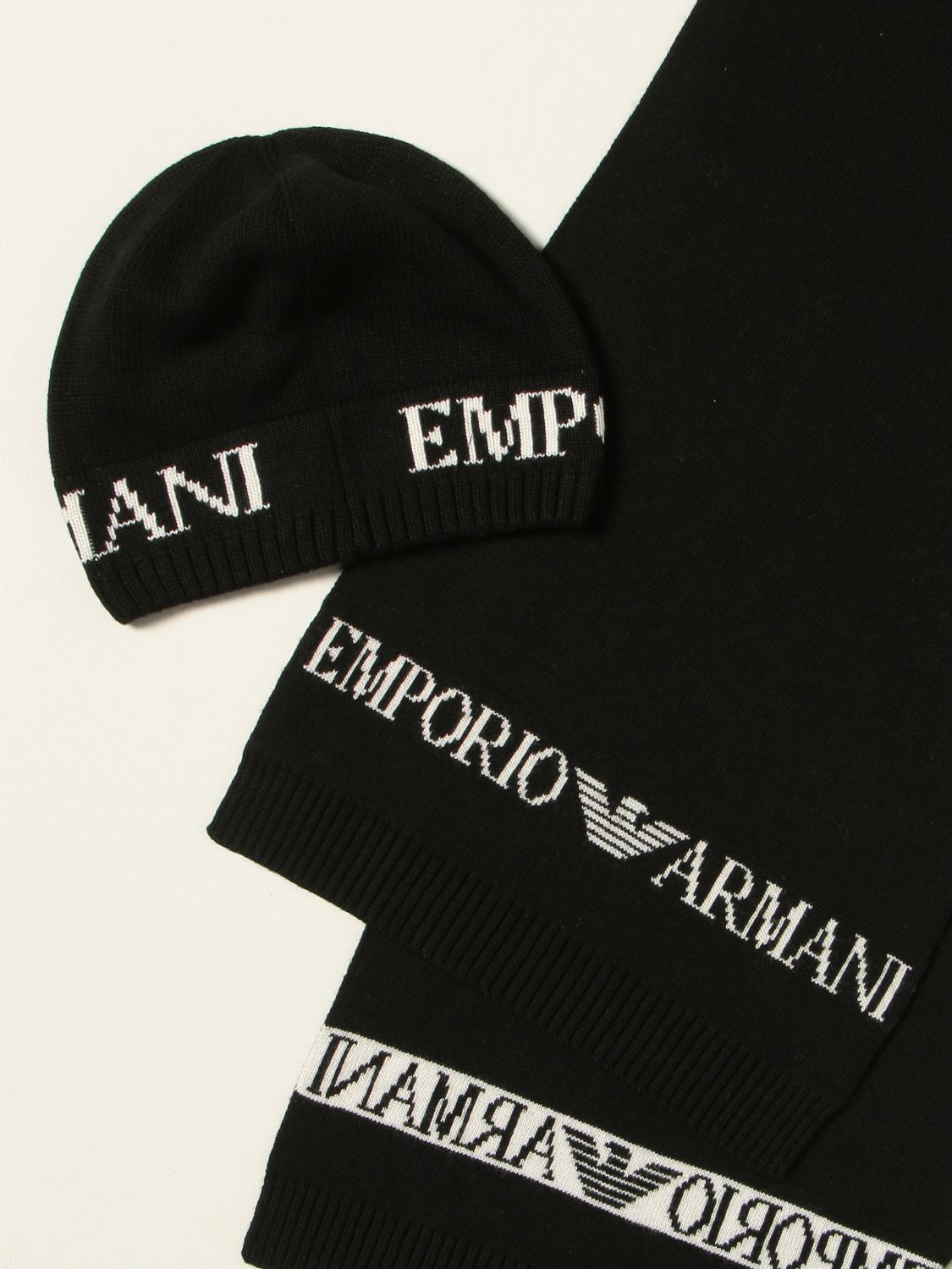 mens armani hat and scarf set