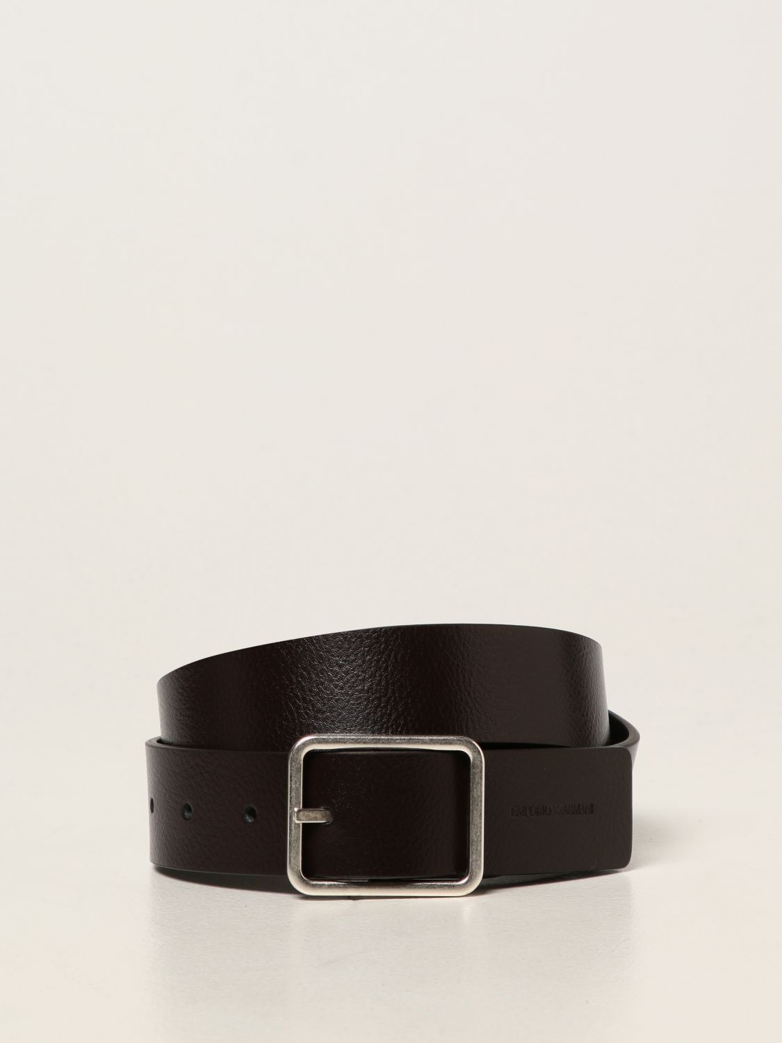 Belt Emporio Armani: Emporio Armani belt in grained leather brown 1