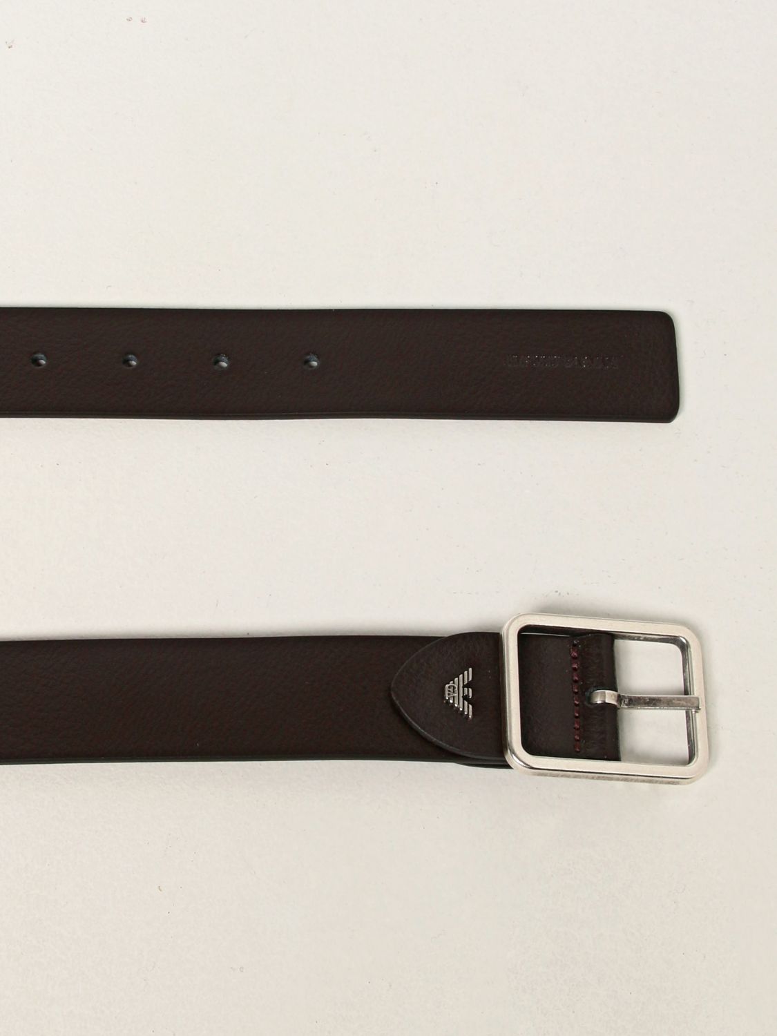 Belt Emporio Armani: Emporio Armani belt in grained leather brown 2