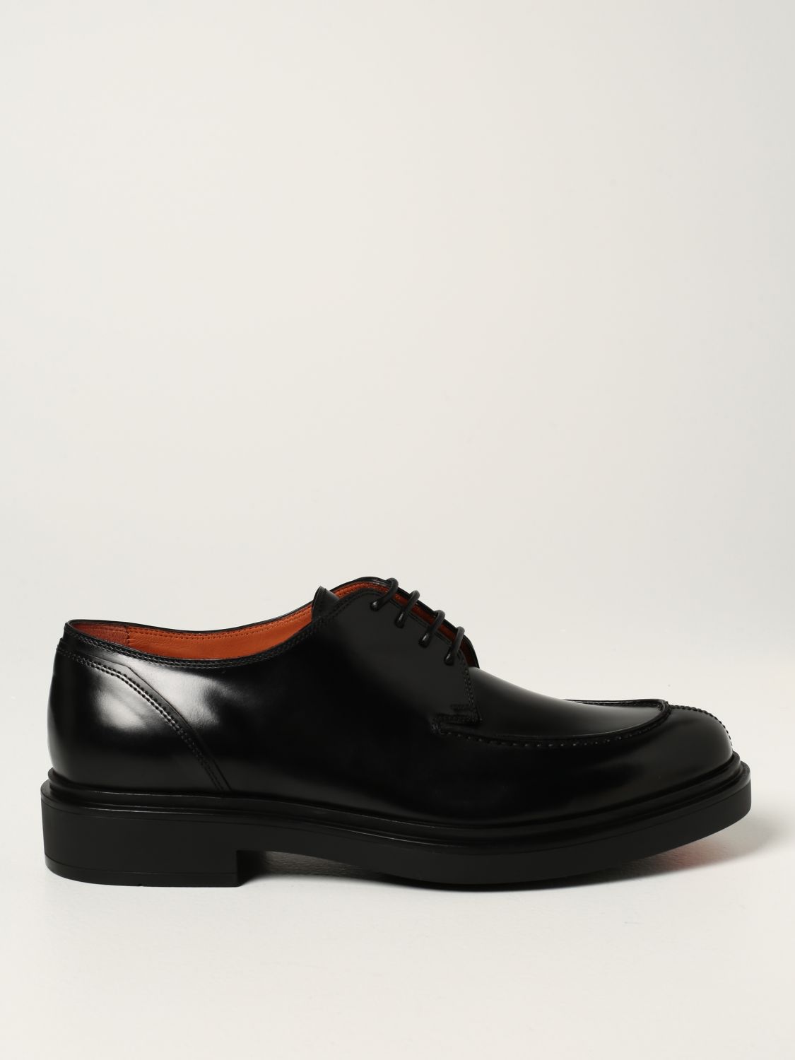 Zapatos de cordones Santoni de Cuero de color Negro para hombre Hombre Zapatos de Zapatos con cordones de Zapatos Oxford 