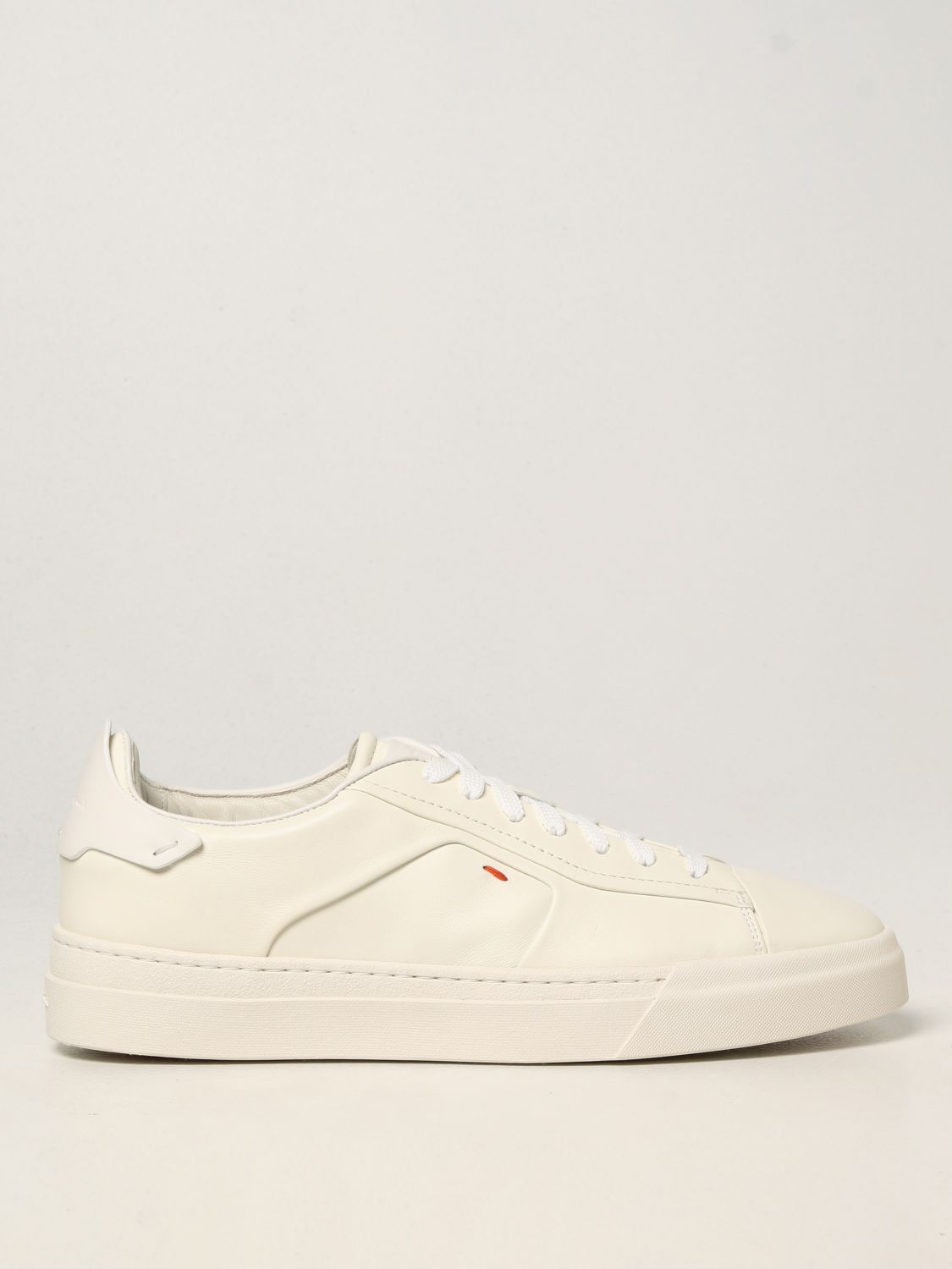 SANTONI: sneakers in leather - White | Santoni sneakers ...