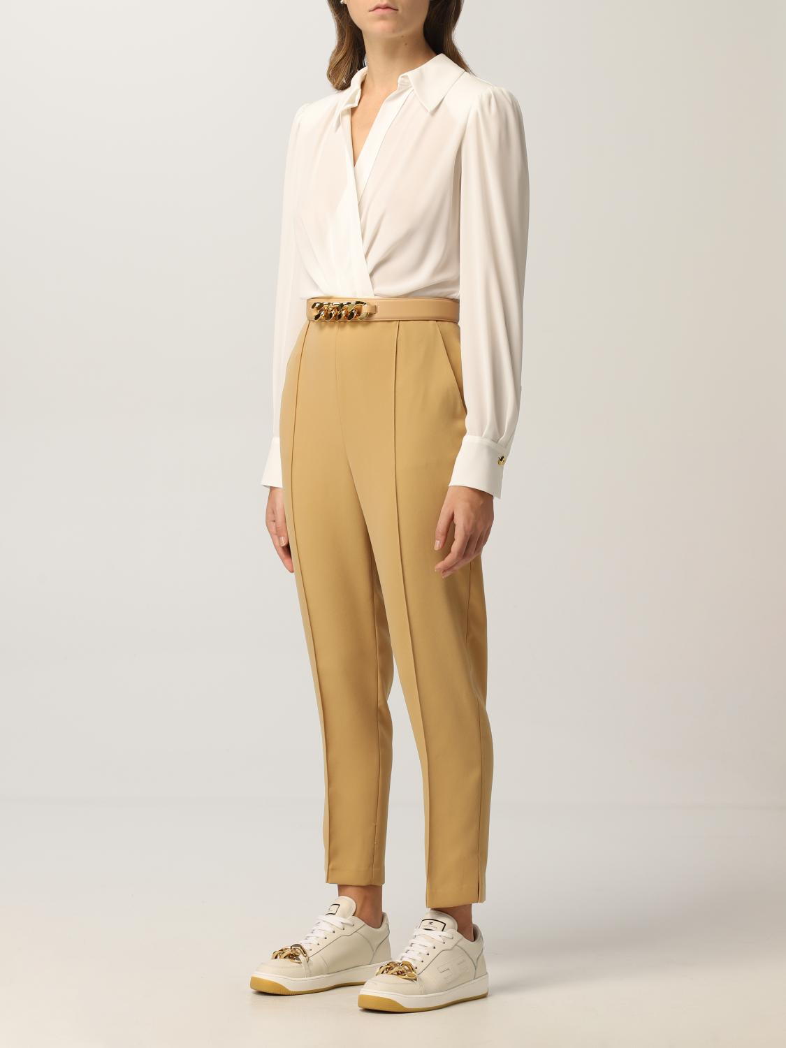 ELISABETTA FRANCHI: elegant suit - Camel | Jumpsuits Elisabetta Franchi  TU26216E2 GIGLIO.COM