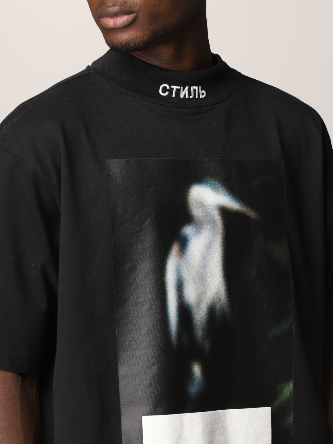 T-shirt Heron Preston: T-shirt Heron Preston in cotone con stampa nero 4