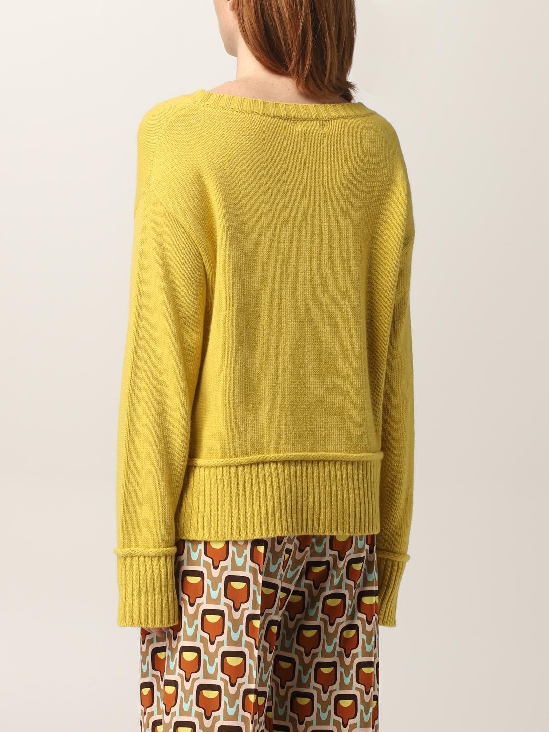 MALIPARMI: Maglione in misto lana - Limone | Maglia Maliparmi JQ488574315  GIGLIO.COM