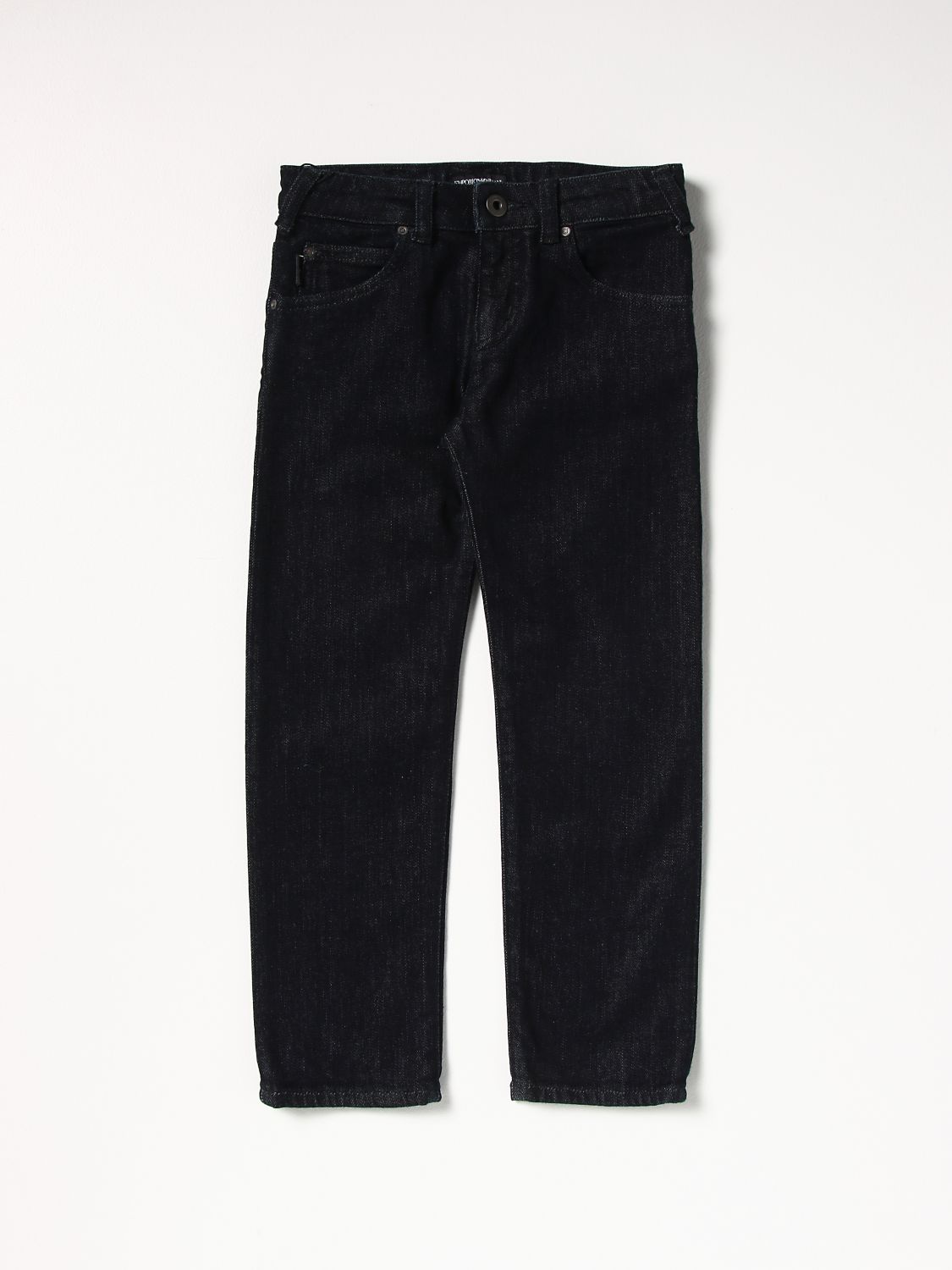 Emporio Armani Outlet: jeans in denim with logo - Blue | Emporio Armani  jeans 8N4J45 4D2FZ online on 