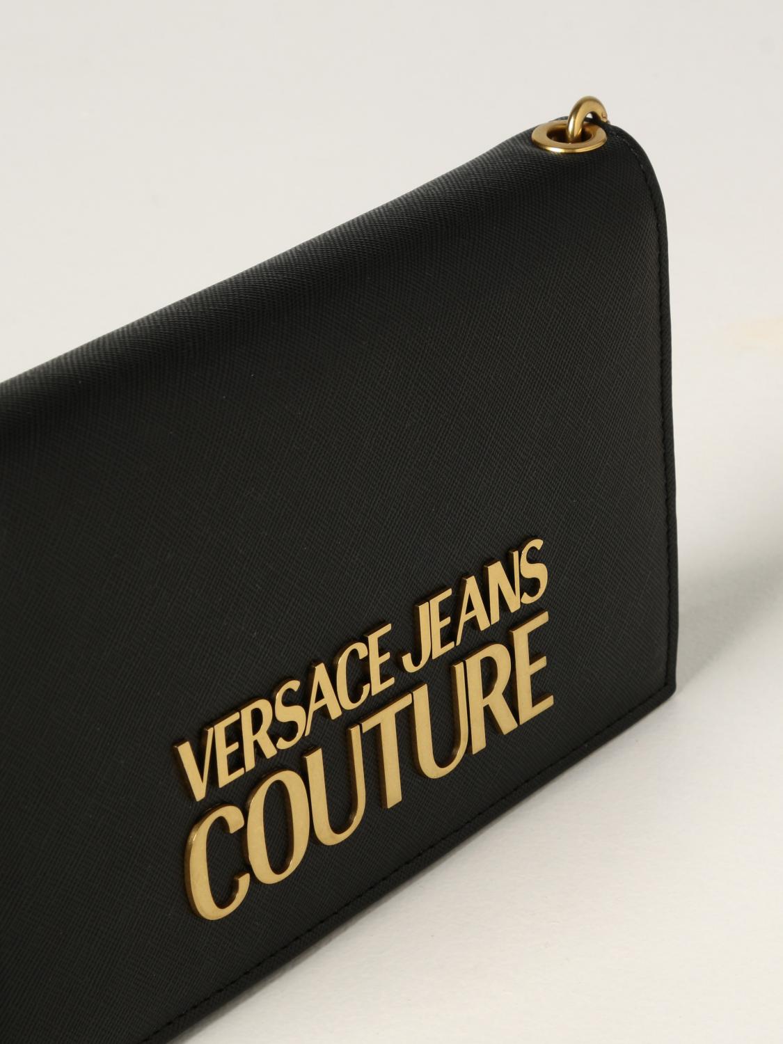 VERSACE JEANS COUTURE crossbody bag in synthetic saffiano leather