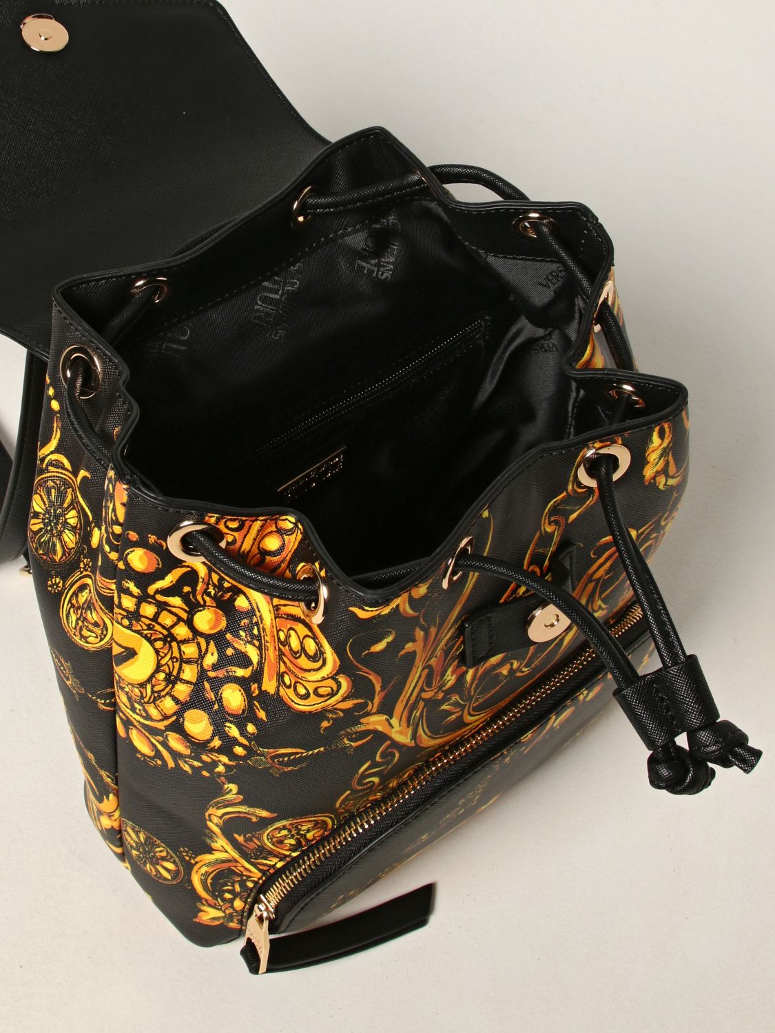 Backpack Versace Jeans Couture: Versace Jeans Couture backpack with Baroque print multicolor 4