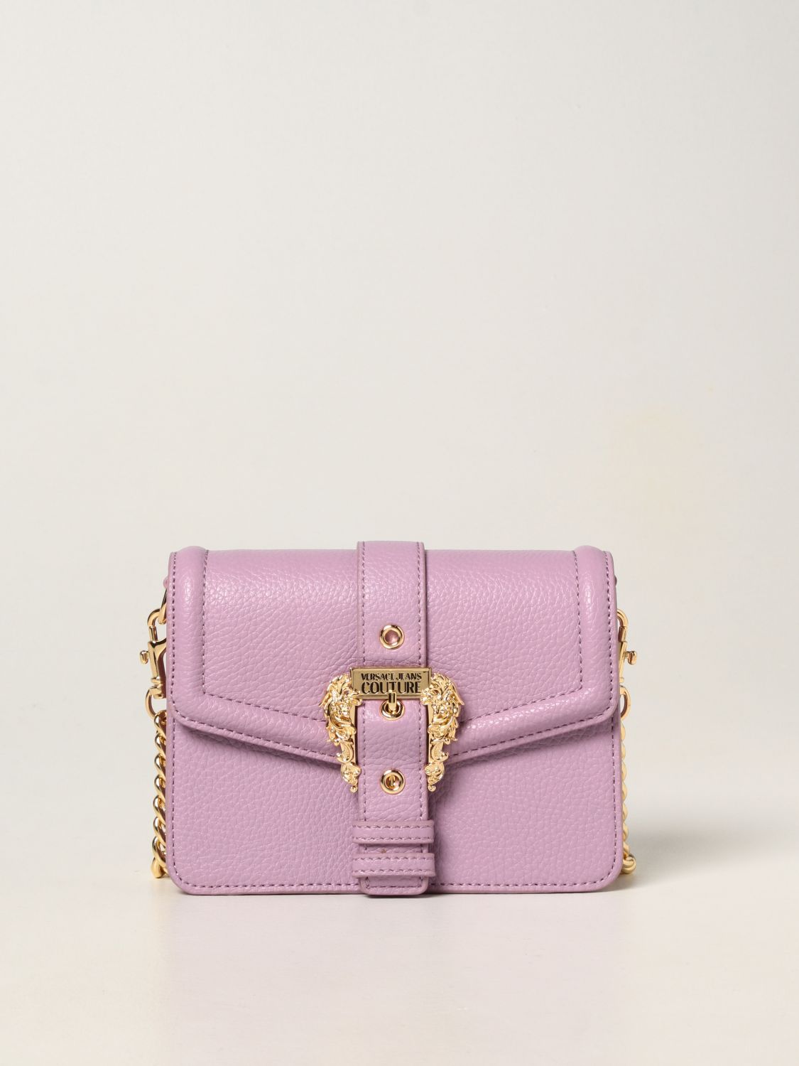 Mini bag Versace Jeans Couture: Versace Jeans Couture bag in textured synthetic leather violet 1