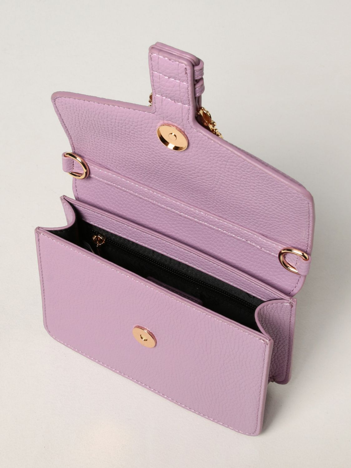 Mini bag Versace Jeans Couture: Versace Jeans Couture bag in textured synthetic leather violet 3