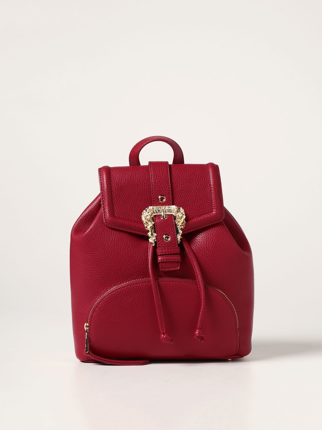 Backpack Versace Jeans Couture: Versace Jeans Couture backpack in synthetic textured leather red 1