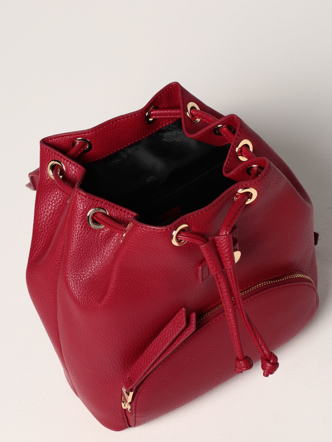 Backpack Versace Jeans Couture: Versace Jeans Couture backpack in synthetic textured leather red 4