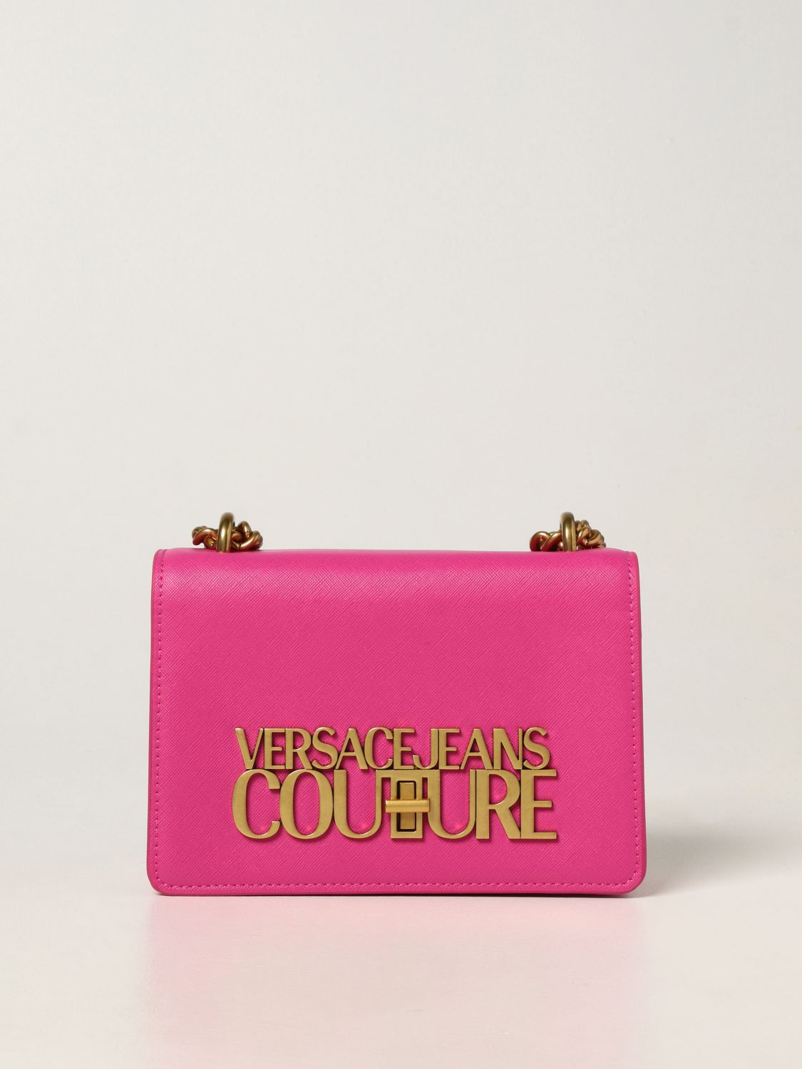 VERSACE JEANS COUTURE: bag in synthetic saffiano leather - Pink  Versace  Jeans Couture crossbody bags 71VA4BL171879 online at