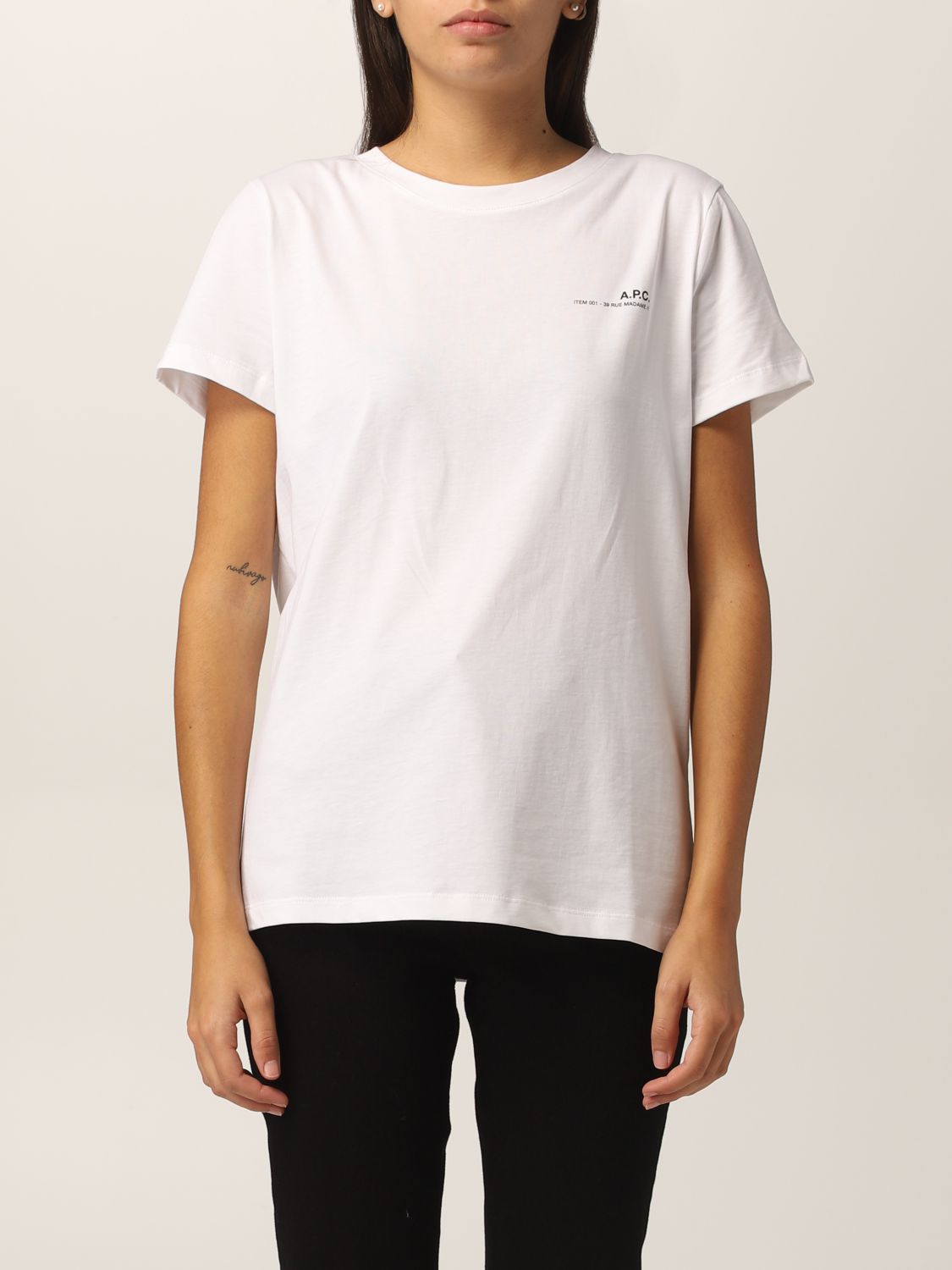 A.P.C.：Tシャツ レディース - ホワイト | GIGLIO.COMオンラインのA.p.c. Tシャツ COEOPF26012