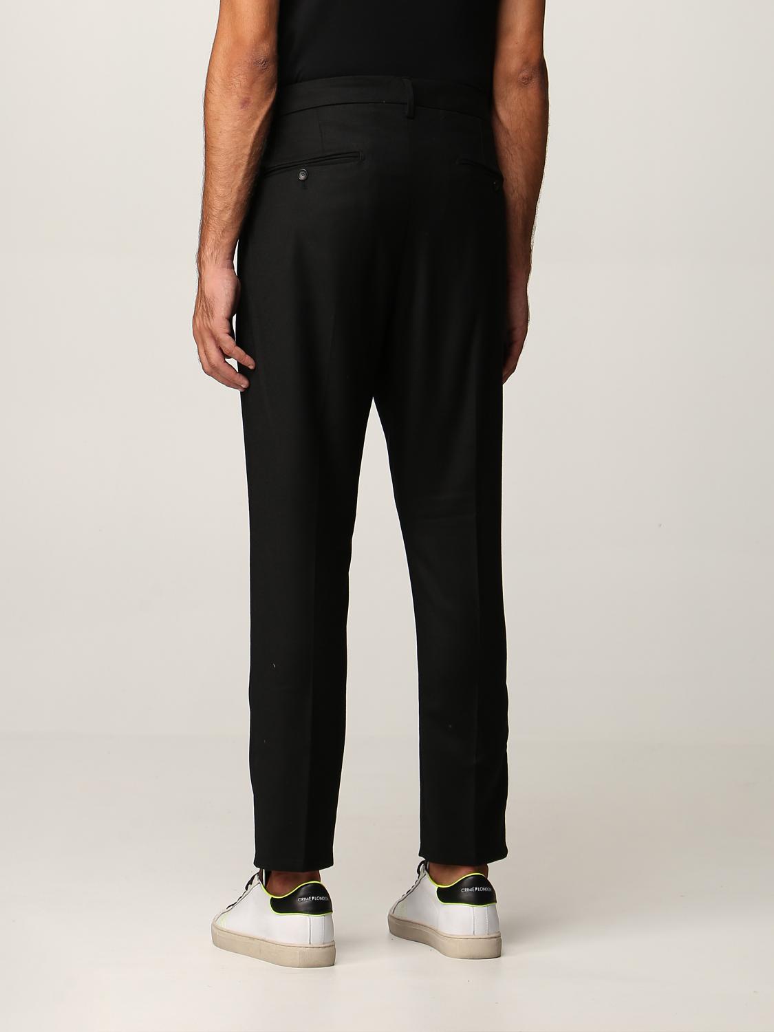 DONDUP: Pantalone Gaubert in lana vergine - Nero | Pantalone Dondup  UP580WS0105U GIGLIO.COM