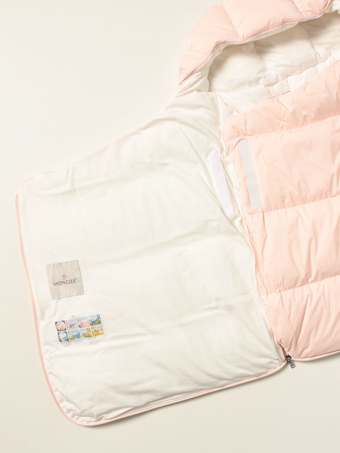 Blanket Moncler: Moncler sleeping bag in padded nylon pink 3