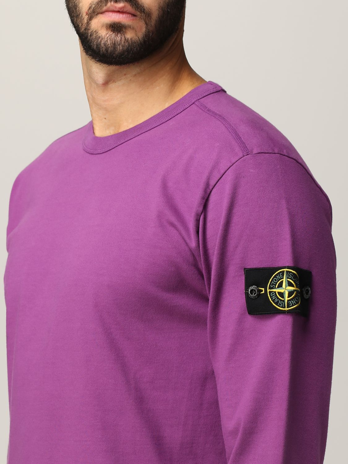 purple stone island tshirt