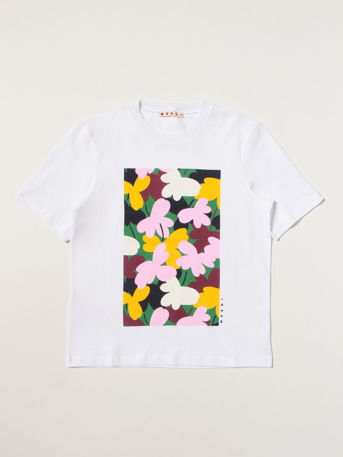 T-shirt Marni: Marni cotton t-shirt with print white 1