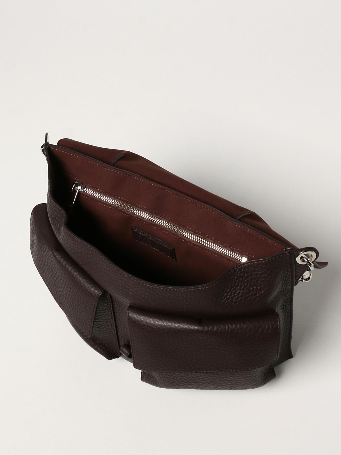 ORCIANI: Borsa Scout Soft in pelle martellata - Moro | Borsa A Spalla  Orciani B02090 SOFT GIGLIO.COM
