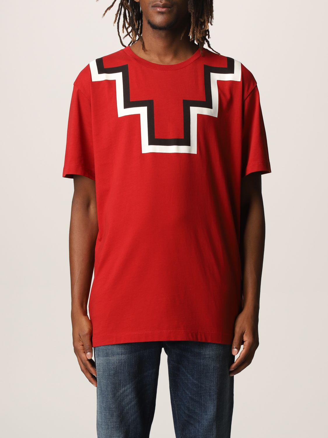 MARCELO BURLON: t-shirt for - Brick Red