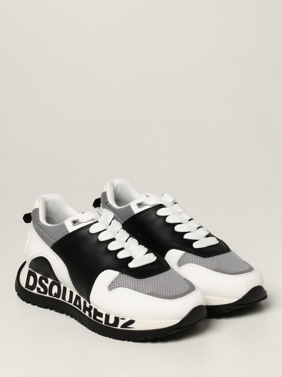 Sneakers Dsquared2: Dsquared2 Running sneakers in leather and mesh black 1 2