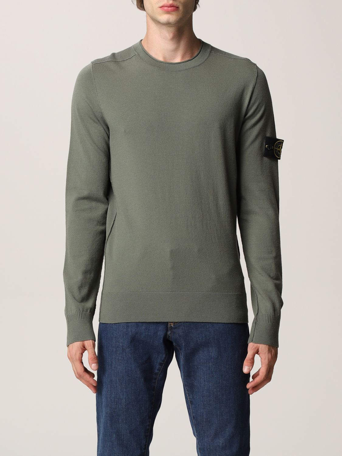 STONE ISLAND: sweater for man - Green | Stone Island sweater 511A1 ...