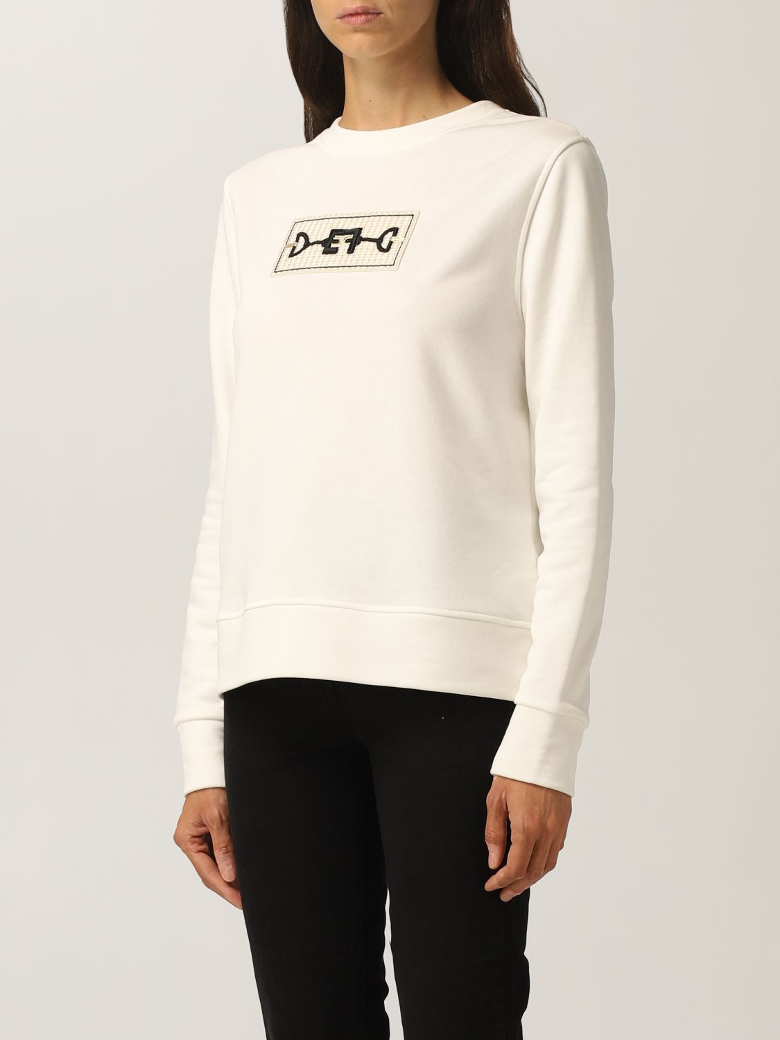 ELISABETTA FRANCHI: sweatshirt for women - Ivory | Elisabetta Franchi ...