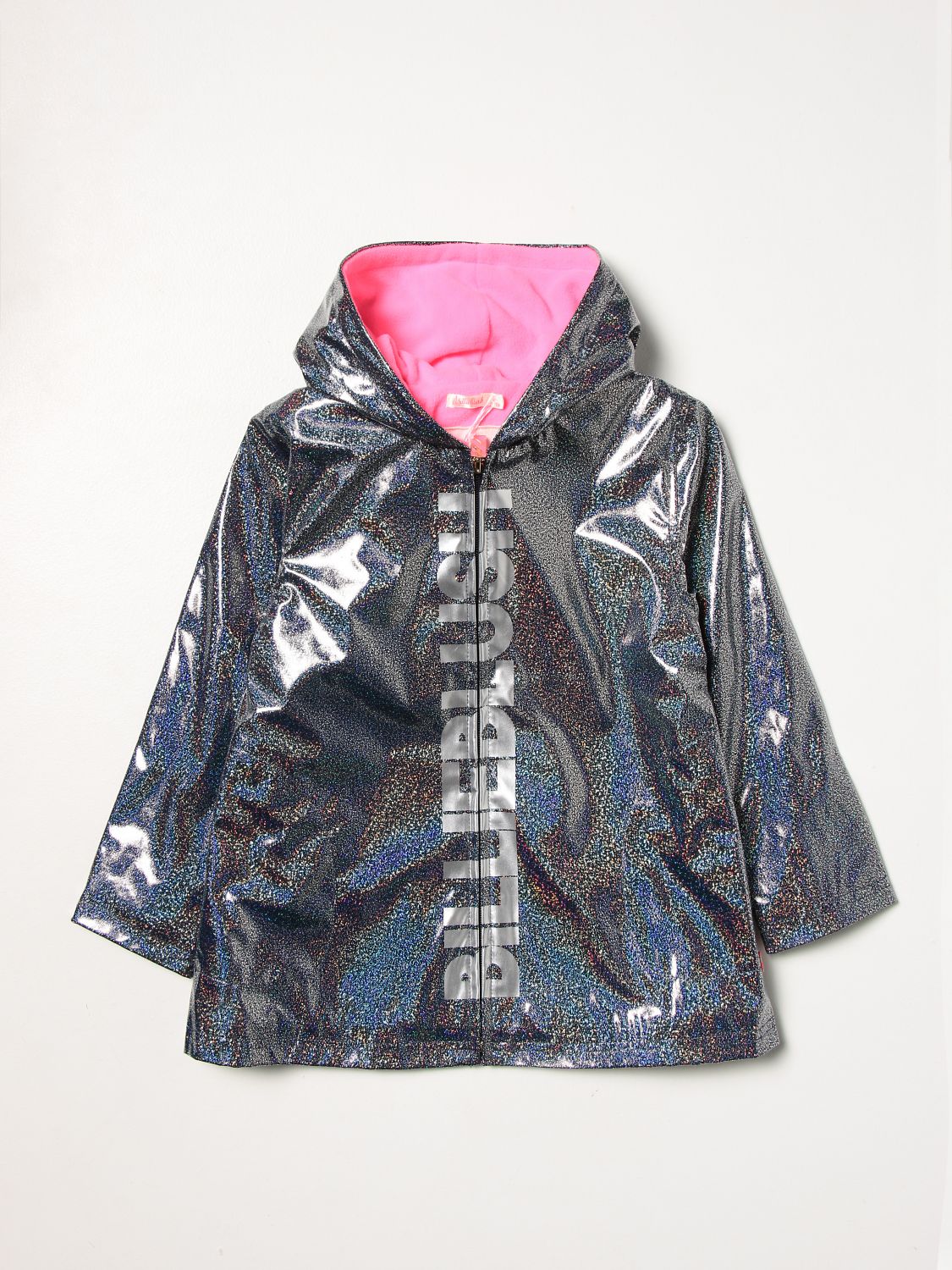 Jacket Billieblush: Billieblush coat in glitter pvc blue 1
