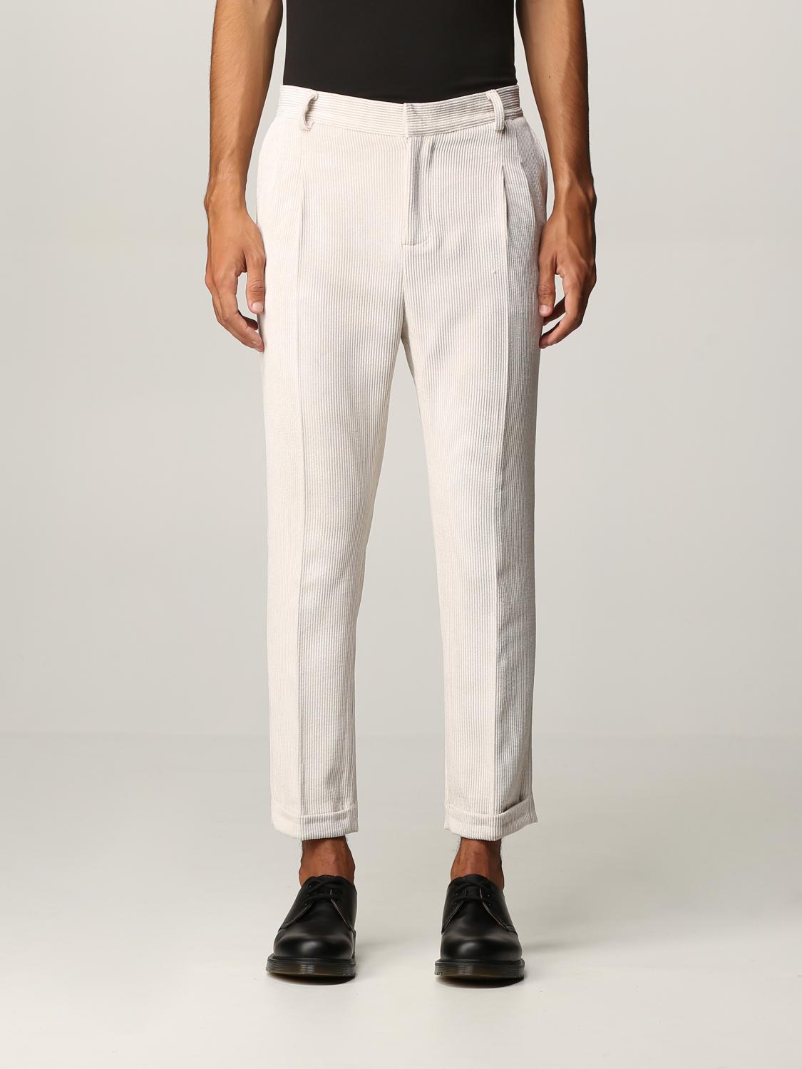 DANIELE ALESSANDRINI: Pantalone uomo - Bianco | Pantalone Daniele  Alessandrini P4037N9914106 GIGLIO.COM