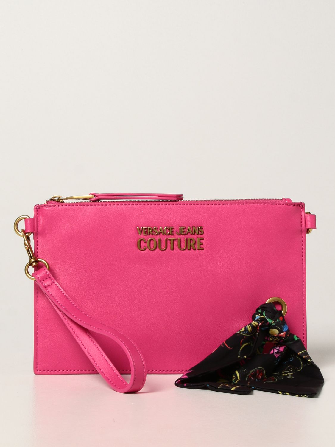 Clutch Versace Jeans Couture: Versace Jeans Couture bag in synthetic leather pink 1